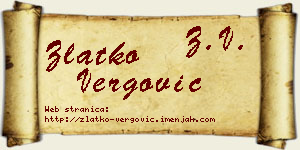 Zlatko Vergović vizit kartica